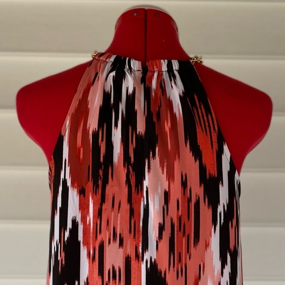 Michael Kors Printed Chain-Neck Halter Top Sz M - Picture 5 of 8